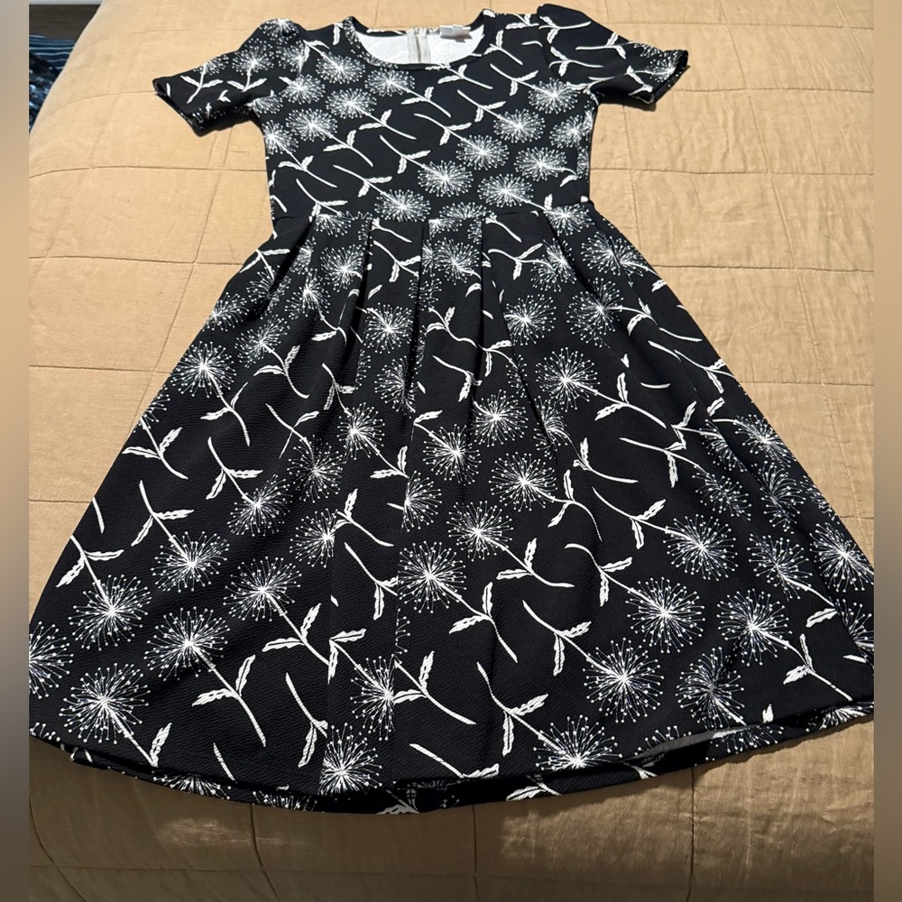 LuLaRoe Amelia Dress, Dandelion, Size Small